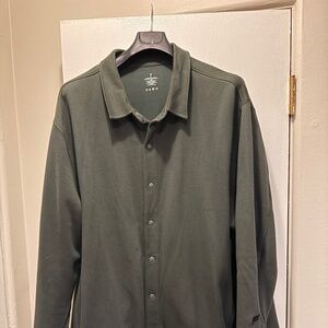 Fabletics Go-To Shirt Jacket, 2X, Green